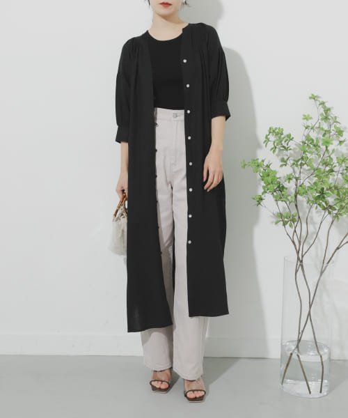 セール Off スキッパーロングワンピース 5分袖 センスオブプレイス バイ アーバンリサーチ Sense Of Place By Urban Research D Fashion