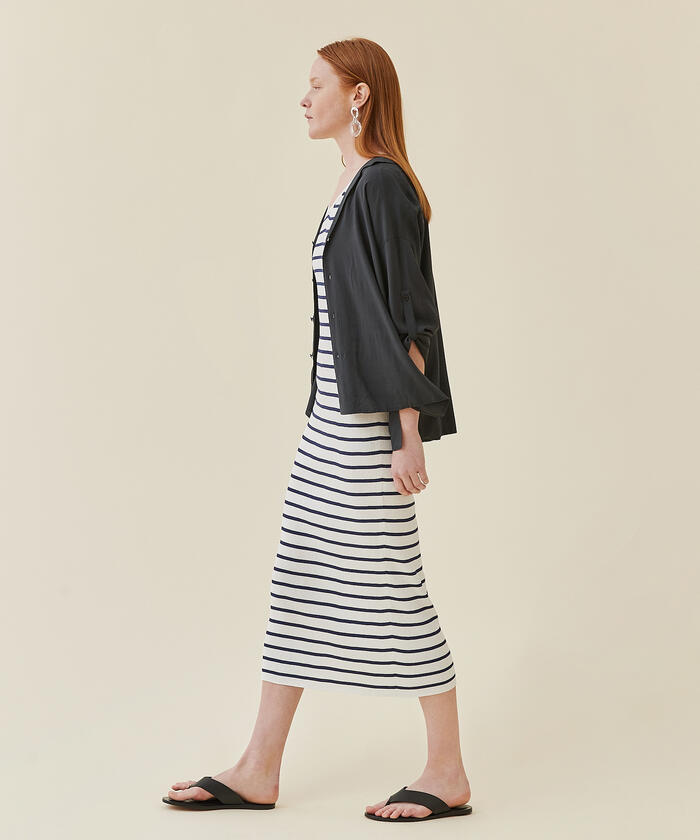 【完売品】evelyn コットンリブワンピース evelyn コットンリブOP ロングワンピース - メルカリ