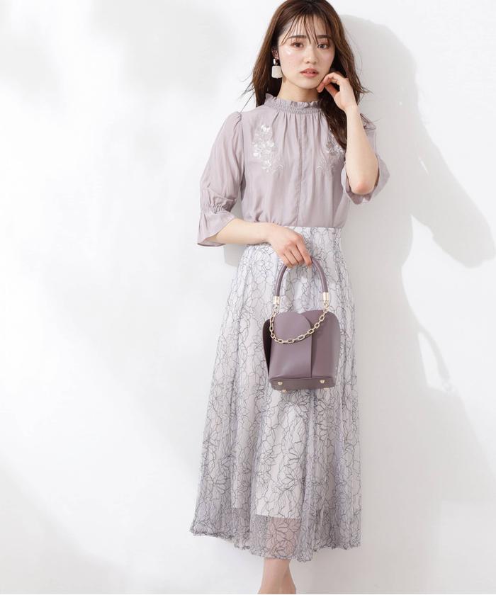 美人百花 6月号掲載|レースフレアスカート WEB限定カラー 美人百花 6月号掲載|レースフレアスカート WEB限定カラー