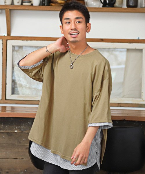 セール15 Off T R天竺ストライプ柄フェイクレイヤードtシャツ Tシャツ メンズ 半袖 フェイクレイヤード ストライプ 無地 ラグスタイル Luxstyle D Fashion セール15 Off T R天竺ストライプ柄フェイクレイヤードtシャツ Tシャツ メンズ 半袖 フェイクレイヤード ストライプ 無地 ラグスタイル Luxstyle D Fashion