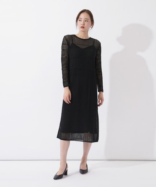 セール Aga Black 透かし編みワンピース ラシュッド Lasud D Fashion