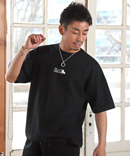 80 Sイラストプリントtシャツ Tシャツ メンズ 半袖 イラスト バックプリント ロゴ ラグスタイル Luxstyle D Fashion