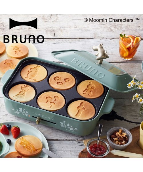 クーポン Bruno ブルーノ ホットプレート ムーミン たこ焼き器 焼肉 パンケーキ コンパクト グッズ 平面 電気式 ヒーター式 レシピブック 10w 小型 小さ ブルーノ Bruno D Fashion