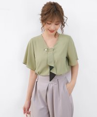 Doux Belle/トップス　シフォンシャツ 五分袖  Vネック/503938910