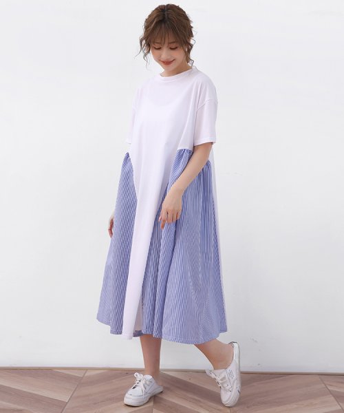 クーポン セール45 Off ワンピース レディース ロングワンピース 半袖 マキシ丈ワンピース 大きいサイズ ロング丈ワンピース フレアワンピース ストライプ ゆったり プチプラ ドゥーベル Doux Belle D Fashion クーポン セール45 Off ワンピース レディース ロングワンピース 半袖 マキシ丈ワンピース 大きいサイズ ロング丈ワンピース フレアワンピース ストライプ ゆったり プチプラ ドゥーベル Doux Belle D Fashion