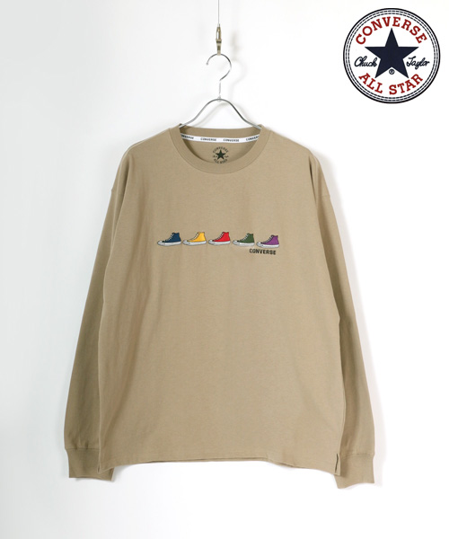 クーポン】【CONVERSE】コンバース 5足シューズ 長袖 Tシャツ クーポン】【CONVERSE】コンバース 5足シューズ 長袖 Tシャツ