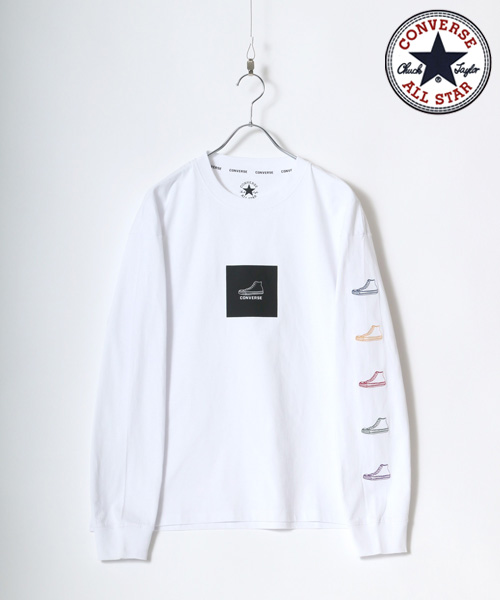クーポン】【CONVERSE】コンバース 5足シューズ 長袖 Tシャツ クーポン】【CONVERSE】コンバース 5足シューズ 長袖 Tシャツ