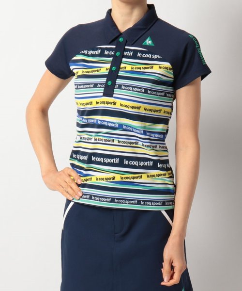 セール マルチボーダー半袖シャツ ルコックスポルティフ ゴルフ Le Coq Sportif Golf D Fashion