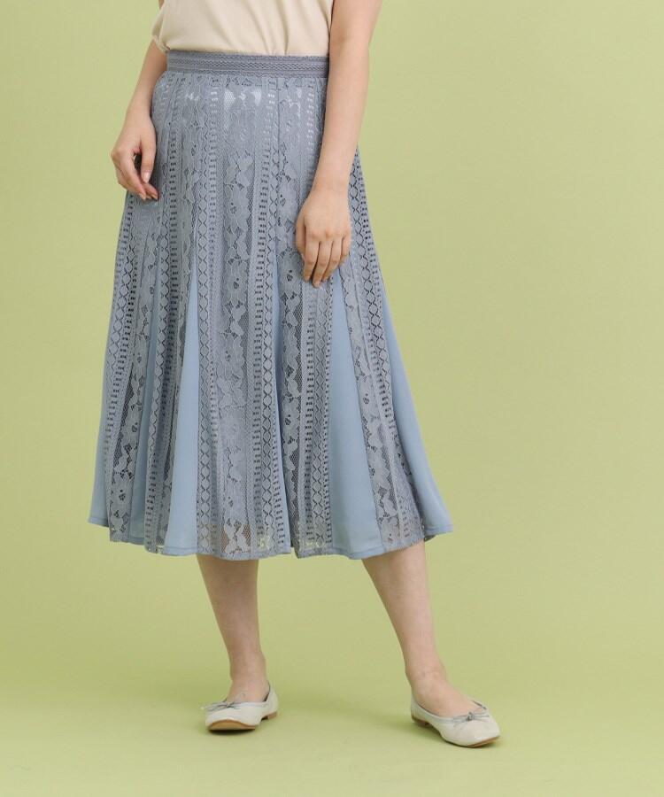 最安値 セール 50%OFF】フラワーコードレース切り替えスカート スカート