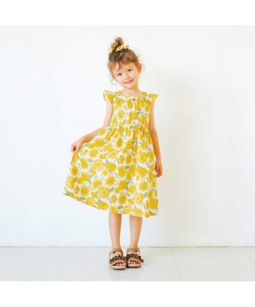 ペア ひまわり柄ワンピース ブランシェス Branshes D Fashion ペア ひまわり柄ワンピース ブランシェス Branshes D Fashion