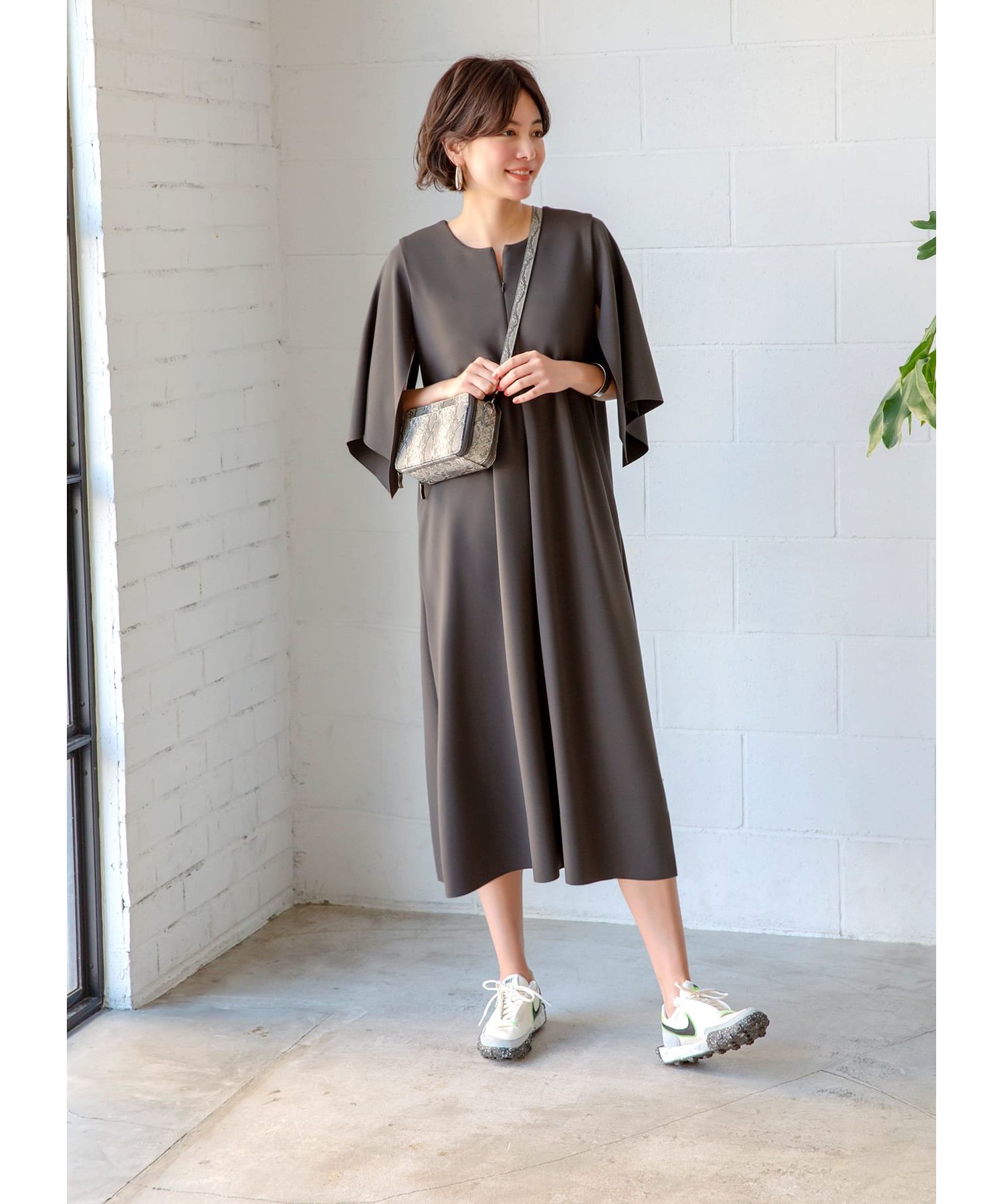 ANAYI フレアスリーブワンピース サイズ36 ワンピース ひざ丈