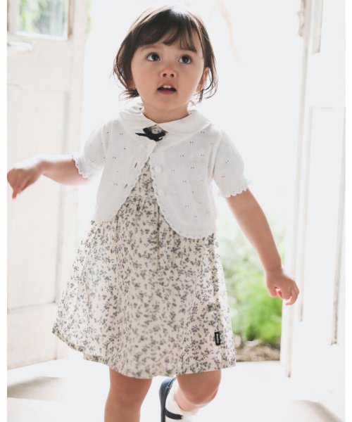 セール タナローン フラワー プリント リボン 付き ワンピース 80 100cm ベベ Bebe D Fashion