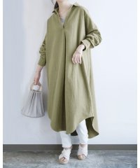 and it_/アンドイット and it_ 【and it_】選べる2type!スキッパー＆ベーシック 長袖ロングシャツワンピース【M】【L】レディース ワンピース 春夏秋 /503107283