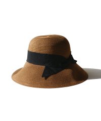 exrevo/【洗える！UVカット ハット】リボン 日よけ UV つば広帽 畳める レディース 帽子 トレンド UV対策 紫外線対策 グレージュ ブラック チューリップハット/503944951