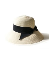 exrevo/【洗える！UVカット ハット】リボン 日よけ UV つば広帽 畳める レディース 帽子 トレンド UV対策 紫外線対策 グレージュ ブラック チューリップハット/503944951