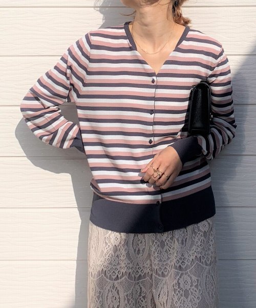 Uvカットマルチボーダーカーディガン キュー Q D Fashion Uvカットマルチボーダーカーディガン キュー Q D Fashion