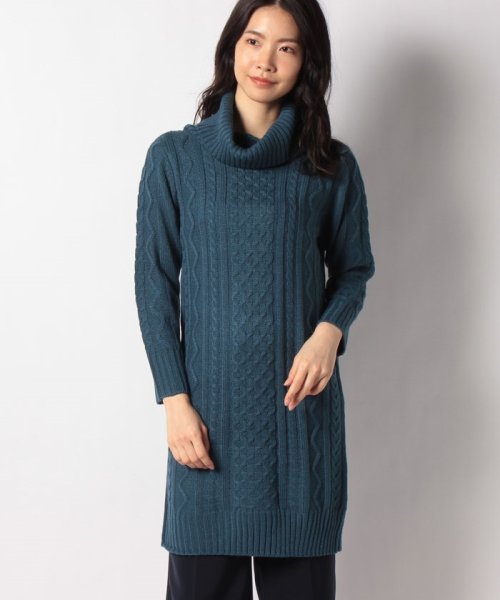 セール オフタートルケーブルニットワンピース インタープラネット Interplanet D Fashion セール オフタートルケーブルニットワンピース インタープラネット Interplanet D Fashion