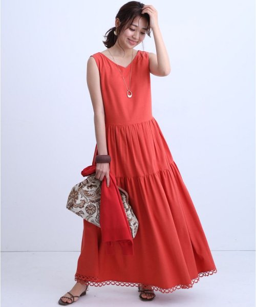 セール Story6月号掲載 カラーリネンワンピース ジャスグリッティー Jusglitty D Fashion セール Story6月号掲載 カラーリネンワンピース ジャスグリッティー Jusglitty D Fashion