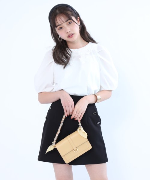 レース衿付パフブラウス リランドチュール Rirandture D Fashion レース衿付パフブラウス リランドチュール Rirandture D Fashion