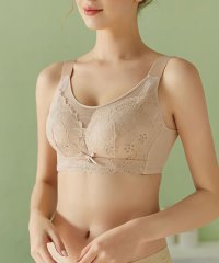 Lace Ladies/バストボリュームダウン レース ノンワイヤーブラジャー/503953811