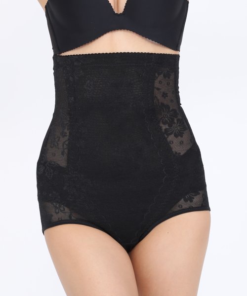 ハイウエストニッパー ショーツ コルセットガードル レースレディース Lace Ladies D Fashion