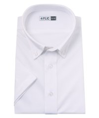 FLiC/時短シャツ クールビズ ノーアイロン ワイシャツ ニットシャツ ストレッチ ポロシャツ メンズ シャツ ビジネス ボタンダウン ホワイト ポケット無し yシャツ/503954882