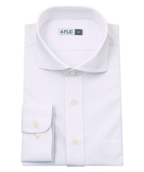 時短シャツ ノーアイロン ワイシャツ ニットシャツ ストレッチ ポロシャツ メンズ シャツ ビジネス ホリゾンタル ワイド Yシャツ カッターシャツ 長袖 吸水 フリック Flic D Fashion