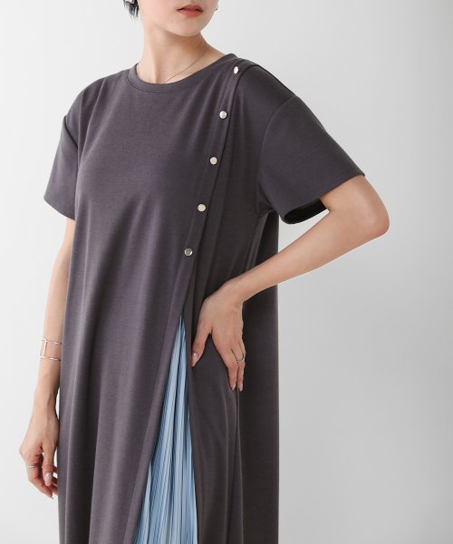 セール55 Off イージーケア ボタン付きスリットプリーツワンピース ブージュルード Bou Jeloud D Fashion セール55 Off イージーケア ボタン付きスリットプリーツワンピース ブージュルード Bou Jeloud D Fashion