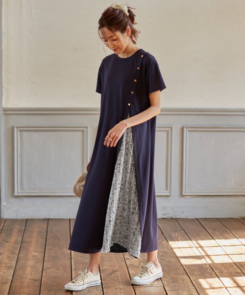 大好評につき再販 ボタン付きスリットプリーツワンピース ブージュルード Bou Jeloud D Fashion 大好評につき再販 ボタン付きスリットプリーツワンピース ブージュルード Bou Jeloud D Fashion