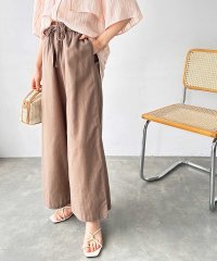 GeeRA/ジーラ GeeRA 麻入りリラックスワイドパンツ/503918618