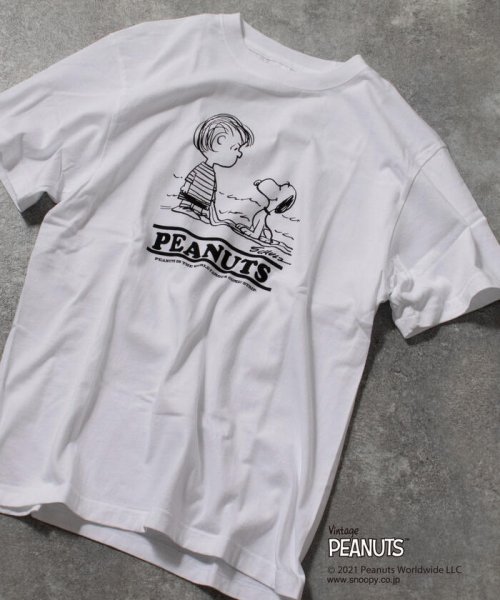 セール 31 Off Peanuts ピーナッツ Snoopy Linus ヴィンテージ プリント ビッグシルエット Tシャツ ノーリーズグッドマン Nolley S Goodman D Fashion