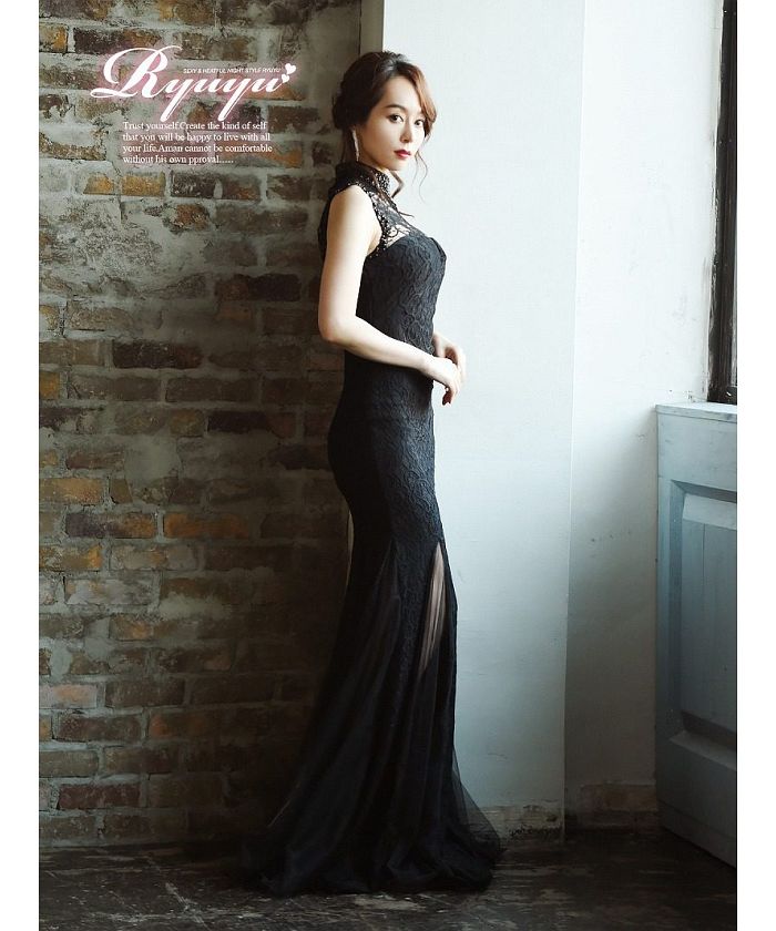セール10%OFF】Ryuyu キャバドレス キャバ ドレス ブラック ロング