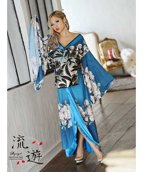 リューユ Rew-You 流遊 花魁 ドレス キャバドレス 和柄 花柄 リューユ Rew-You 流遊 花魁 ドレス キャバドレス 和柄 花柄