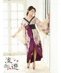 Rew-You/リューユ Rew－You キャバドレス 和柄 花柄 中ミニ 花魁 着物ドレス 和柄 衣装 キャバ嬢 コスプレ 大きいサイズ おいらん 流遊/503945991