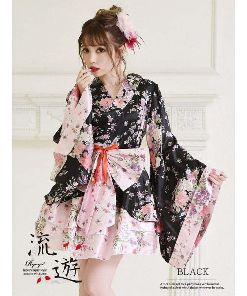 着物ドレス 和柄 キャバドレス キャバ嬢 ミニ リューユ Rew You D Fashion