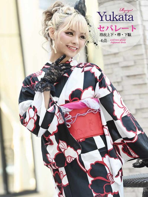 モダン かっこいい 浴衣 モノクロ セパレート浴衣 リューユ Rew You D Fashion モダン かっこいい 浴衣 モノクロ セパレート浴衣 リューユ Rew You D Fashion
