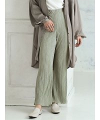 Rvate/アールベート Rvate プリーツ グロッシー 無地 ワイドパンツ 光沢/503948981