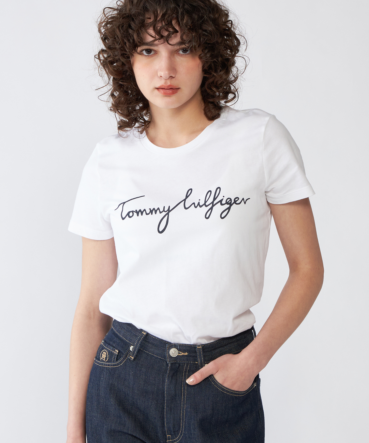 ロゴクルーネックTシャツ(503950201) | トミーヒルフィガー(TOMMY ...