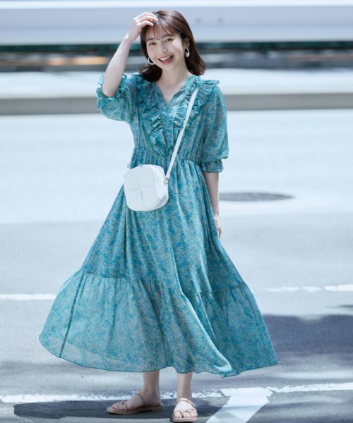 セール 50 Off フロントフリルペイズリー柄ワンピース ビス Vis D Fashion セール 50 Off フロントフリルペイズリー柄ワンピース ビス Vis D Fashion