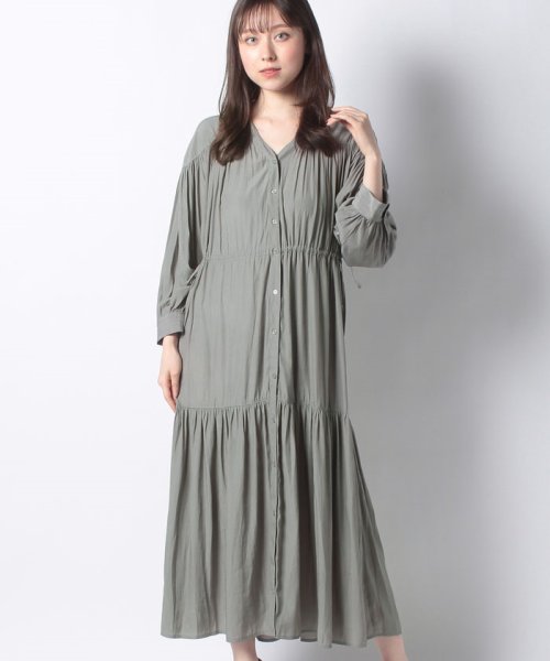 セール Techichi ヴィンテージサテンティアードワンピース テチチ Te Chichi D Fashion