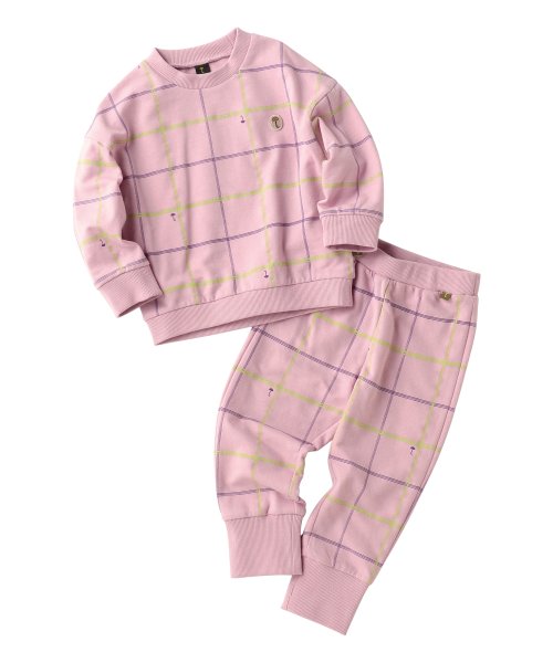 セール 29 Off セットアップ チェックプリントスウェット上下セット モイモルン Moimoln D Fashion