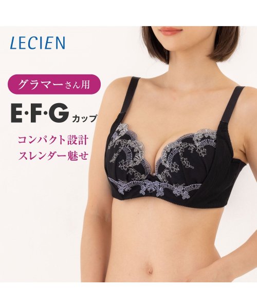 ワイヤーブラ 大きいサイズ グラマー コンパクトタイプ 大きな胸を小さく見せる E G 503960414 ルシアン Lecien D Fashion