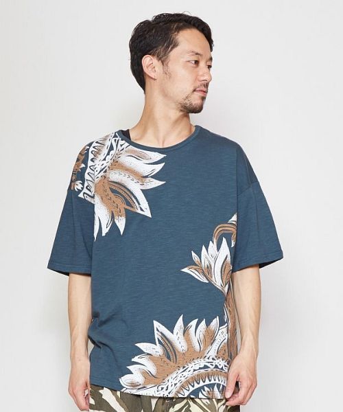 チャイハネ】リゾートトライバルメンズTシャツ ブラック