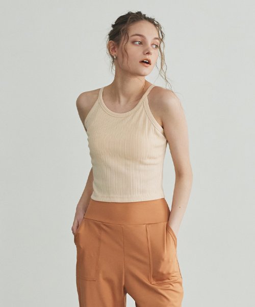 セール10 Off カップ付リブキャミソール ヨガウェア シードレス Sea Dress D Fashion