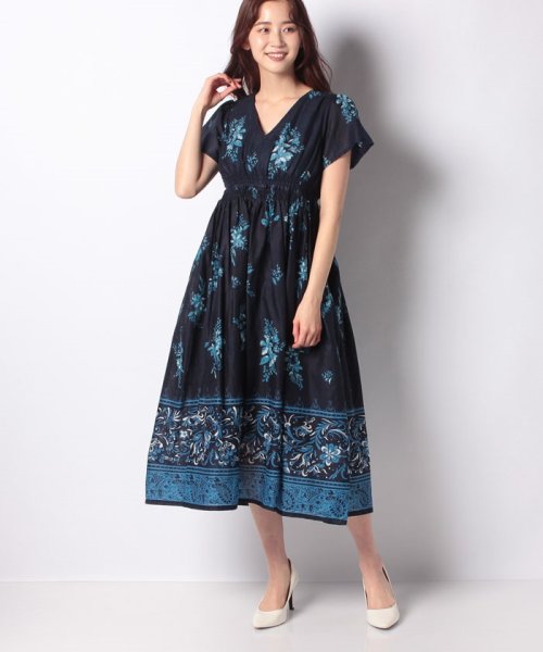 C Fortpoint ふんわりインド綿100 半袖ワンピース ジーンズメイト Jeans Mate D Fashion