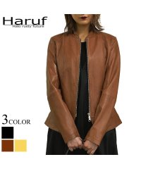 Haruf/ハルフ Haruf 本革 レザージャケット ライダースジャケット 革ジャン レディース ラムレザー 羊革 シンプル レザーライダース レディースアウター 春 秋/503974198
