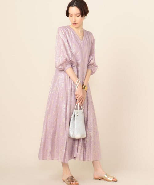 セール 30 Off Ne Quittez Pas ヌキテパ Gold Flower Panel Dress ノーリーズ Nolley S D Fashion