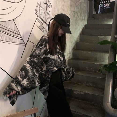 セール ブラウス トップス 長袖 レディース タイダイトップス ロングシャツ カーディガン おしゃれ シャツ 春夏秋シャツ ミニミニストア Miniministore D Fashion