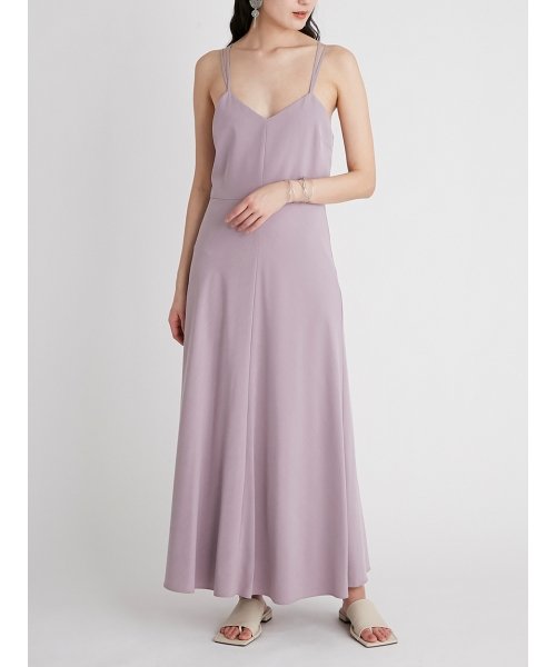 背中編み上げキャミサロペワンピース ミラオーウェン Mila Owen D Fashion 背中編み上げキャミサロペワンピース ミラオーウェン Mila Owen D Fashion