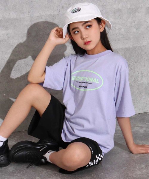 Tシャツ サイドフラッグチェックハーフパンツセットアップ アナップガール Anap Girl D Fashion